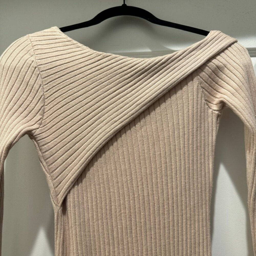 NWT Heartloom Antonia Tan Ribbed Midi Dress Size S - Picture 4 of 12